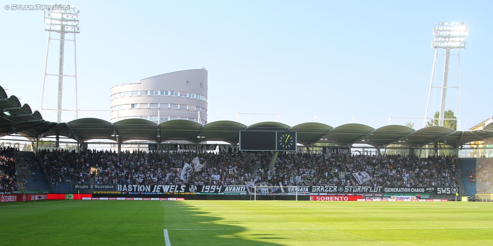 Sturm Graz - RB Salzburg
Oesterreichische Fussball Bundesliga, 7. Runde, SK Sturm Graz - FC RB Salzburg, Stadion Liebenau Graz, 30.08.2015. 

Foto zeigt Fans von Sturm
