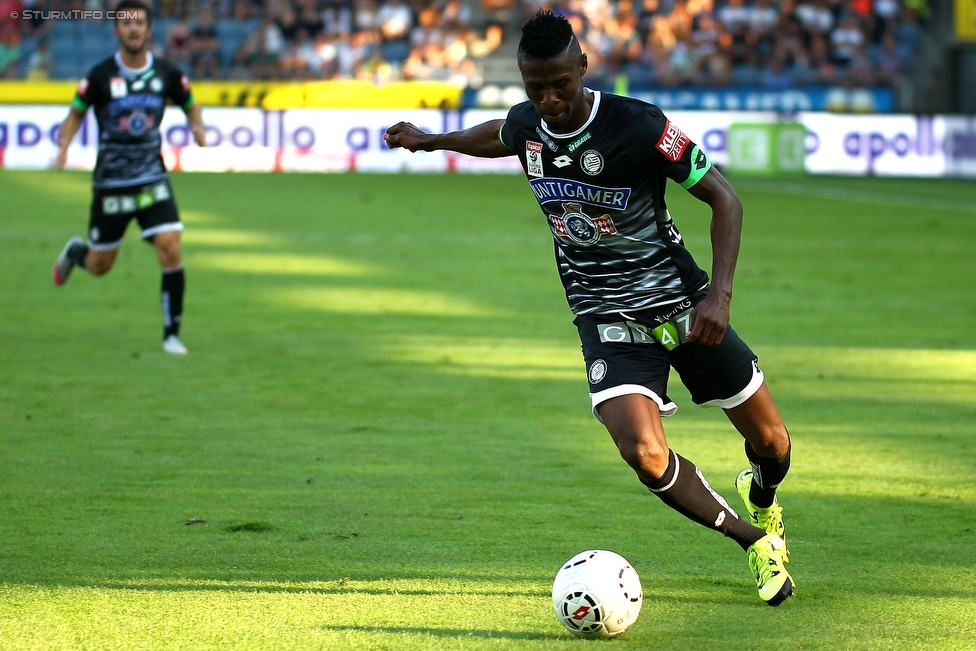 Sturm Graz - RB Salzburg
Oesterreichische Fussball Bundesliga, 7. Runde, SK Sturm Graz - FC RB Salzburg, Stadion Liebenau Graz, 30.08.2015. 

Foto zeigt Osagie Bright Edomwonyi (Sturm)
