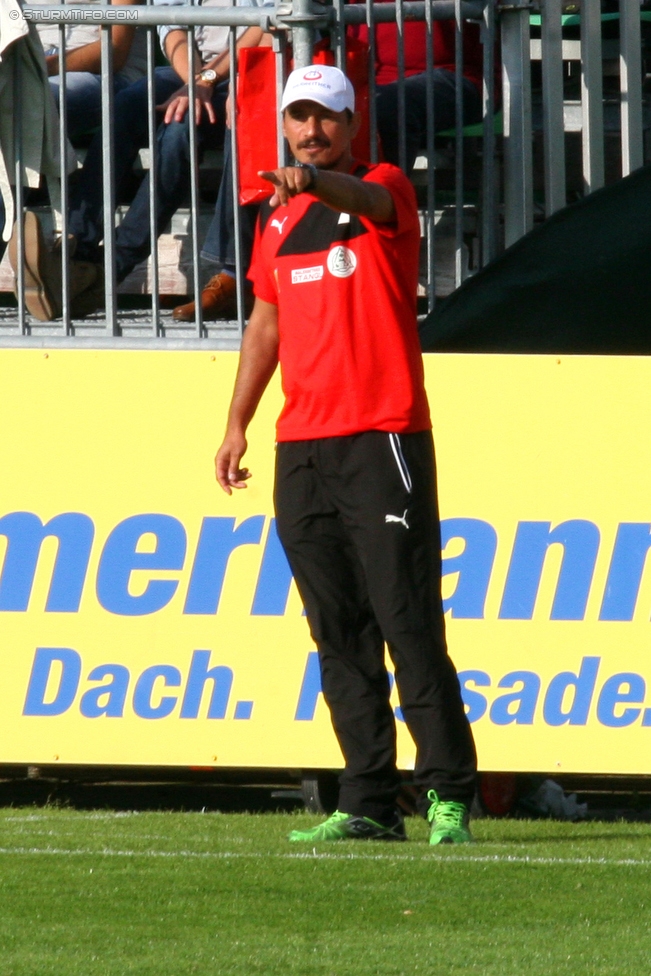 Mattersburg - Sturm Graz
Oesterreichische Fussball Bundesliga, 8. Runde, SV Mattersburg - SK Sturm Graz, Pappelstadion Mattersburg, 13.09.2015. 

Foto zeigt Ivica Vastic (Cheftrainer Mattersburg)
