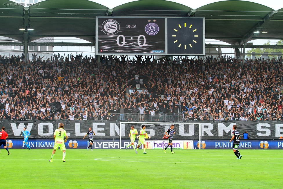 Sturm Graz - Austria Wien
Oesterreichische Fussball Bundesliga, 9. Runde, SK Sturm Graz - FK Austria Wien, Stadion Liebenau Graz, 19.09.2015. 

Foto zeigt Fans von Sturm
