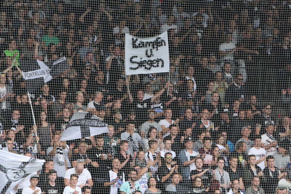 Sturm Graz - Austria Wien
Oesterreichische Fussball Bundesliga, 9. Runde, SK Sturm Graz - FK Austria Wien, Stadion Liebenau Graz, 19.09.2015. 

Foto zeigt Fans von Sturm
