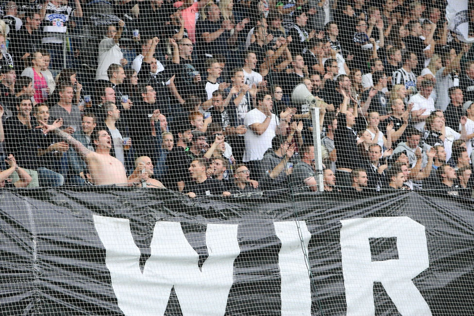 Sturm Graz - Austria Wien
Oesterreichische Fussball Bundesliga, 9. Runde, SK Sturm Graz - FK Austria Wien, Stadion Liebenau Graz, 19.09.2015. 

Foto zeigt Fans von Sturm
