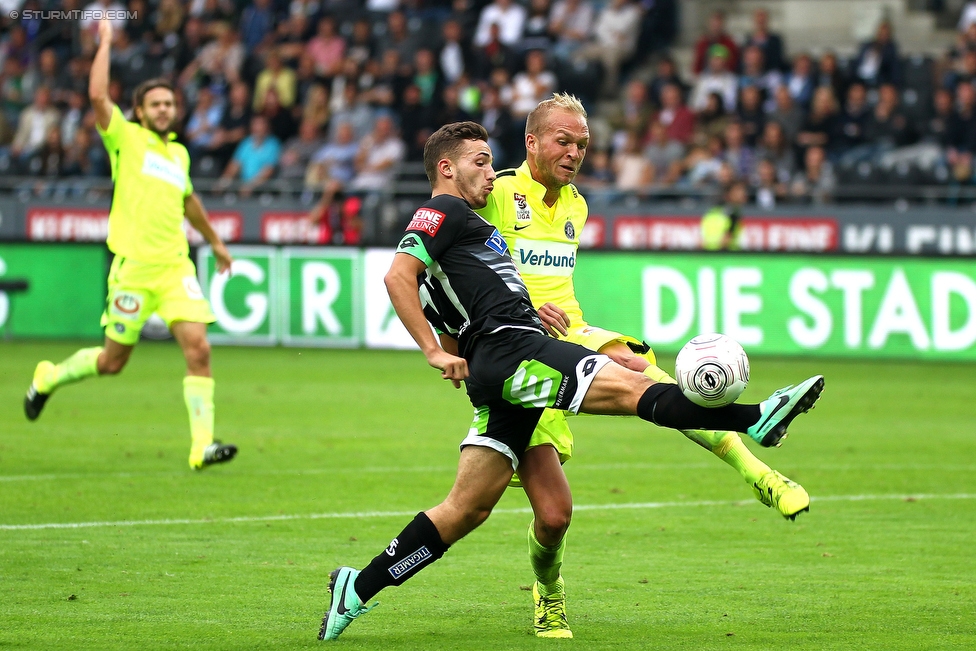 Sturm Graz - Austria Wien
Oesterreichische Fussball Bundesliga, 9. Runde, SK Sturm Graz - FK Austria Wien, Stadion Liebenau Graz, 19.09.2015. 

Foto zeigt Donisi Avdijaj (Sturm)
