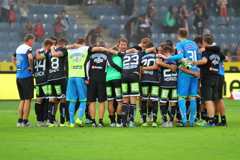 Sturm Graz - Austria Wien
Oesterreichische Fussball Bundesliga, 9. Runde, SK Sturm Graz - FK Austria Wien, Stadion Liebenau Graz, 19.09.2015. 

Foto zeigt die Mannschaft von Sturm
