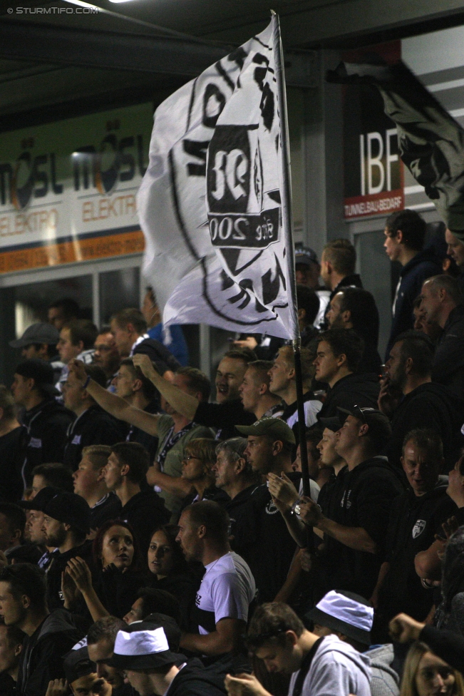 Seekirchen - Sturm Graz
OEFB Cup, 2. Runde, SV Seekirchen - SK Sturm Graz, Sportzentrum Seekirchen, 22.09.2015. 

Foto zeigt Fans von Sturm
