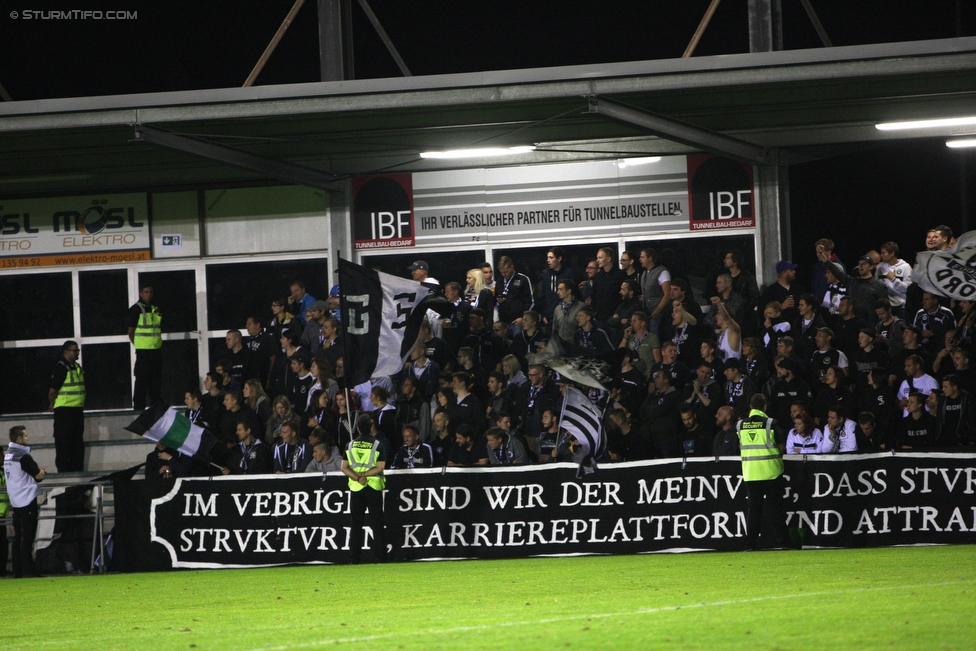 Seekirchen - Sturm Graz
OEFB Cup, 2. Runde, SV Seekirchen - SK Sturm Graz, Sportzentrum Seekirchen, 22.09.2015. 

Foto zeigt Fans von Sturm
