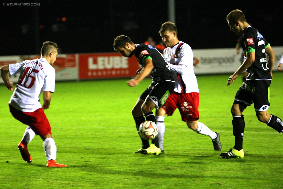 Seekirchen - Sturm Graz
OEFB Cup, 2. Runde, SV Seekirchen - SK Sturm Graz, Sportzentrum Seekirchen, 22.09.2015. 

Foto zeigt Josip Tadic (Sturm)
