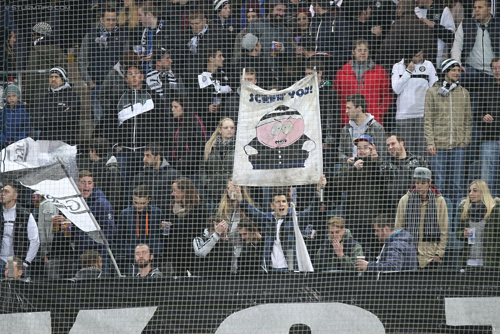 Sturm Graz - Altach
Oesterreichische Fussball Bundesliga, 12. Runde, SK Sturm Graz - SC Rheindorf Altach, Stadion Liebenau Graz, 17.10.2015. 

Foto zeigt Fans von Sturm
