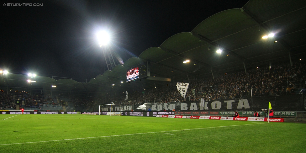 Sturm Graz - Altach
Oesterreichische Fussball Bundesliga, 12. Runde, SK Sturm Graz - SC Rheindorf Altach, Stadion Liebenau Graz, 17.10.2015. 

Foto zeigt Fans von Sturm
