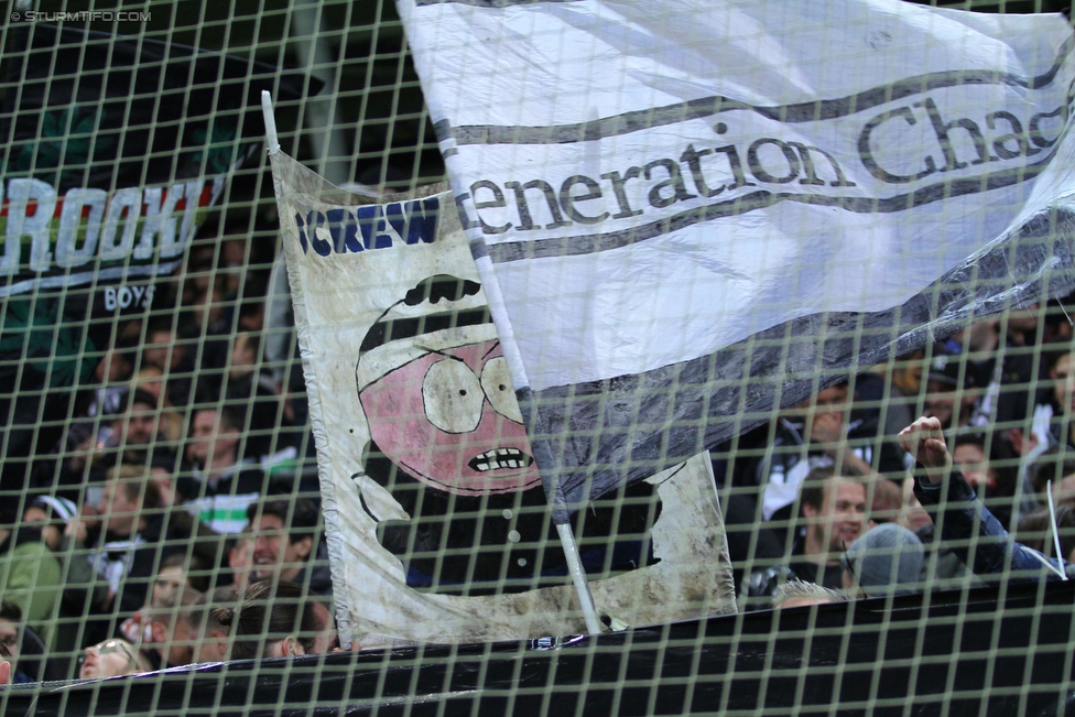 Sturm Graz - Altach
Oesterreichische Fussball Bundesliga, 12. Runde, SK Sturm Graz - SC Rheindorf Altach, Stadion Liebenau Graz, 17.10.2015. 

Foto zeigt Fans von Sturm
