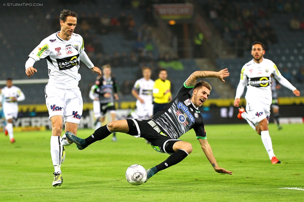 Sturm Graz - Altach
Oesterreichische Fussball Bundesliga, 12. Runde, SK Sturm Graz - SC Rheindorf Altach, Stadion Liebenau Graz, 17.10.2015. 

Foto zeigt Thorsten Schick (Sturm)
