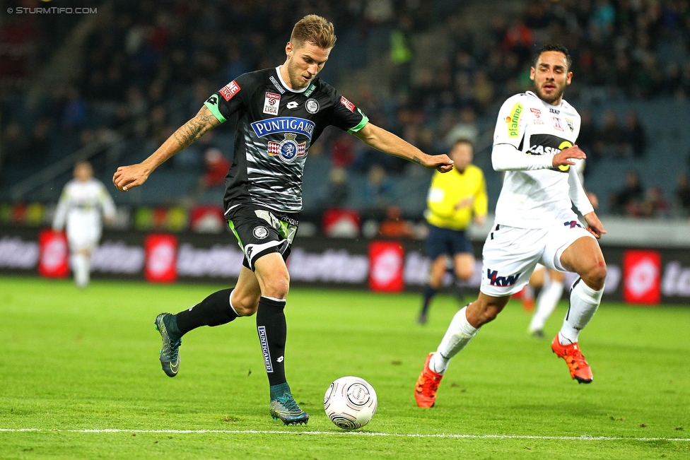 Sturm Graz - Altach
Oesterreichische Fussball Bundesliga, 12. Runde, SK Sturm Graz - SC Rheindorf Altach, Stadion Liebenau Graz, 17.10.2015. 

Foto zeigt Thorsten Schick (Sturm)
