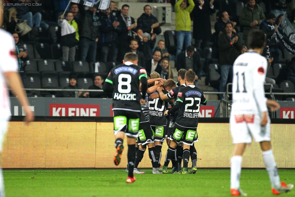 Sturm Graz - Wolfsberg
Oesterreichische Fussball Bundesliga, 13. Runde, SK Sturm Graz - Wolfsburger AC, Stadion Liebenau Graz, 24.10.2015. 

Foto zeigt die Mannschaft von Sturm
