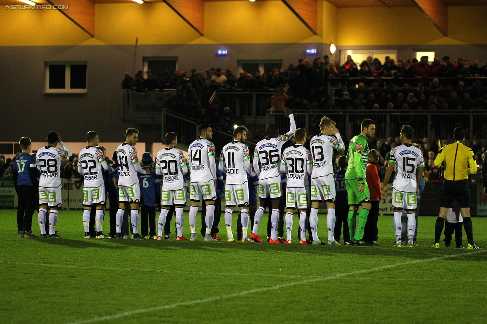 Ebreichsdorf - Sturm Graz
OEFB Cup, Achtelfinale, ASK Ebreichsdorf - SK Sturm Graz, Sportzentrum Weigelsdorf, 27.10.2015. 

Foto zeigt die Mannschaft von Sturm
