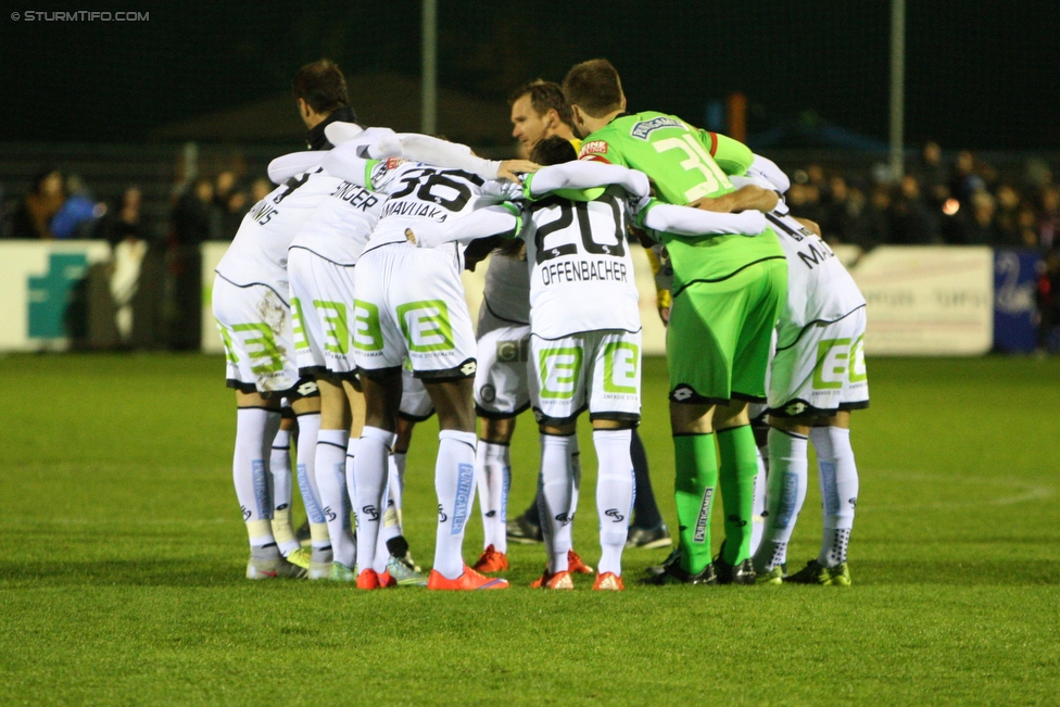 Ebreichsdorf - Sturm Graz
OEFB Cup, Achtelfinale, ASK Ebreichsdorf - SK Sturm Graz, Sportzentrum Weigelsdorf, 27.10.2015. 

Foto zeigt die Mannschaft von Sturm
