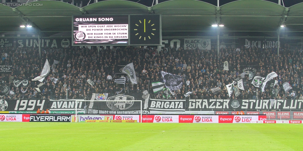 Sturm Graz - Ried
Oesterreichische Fussball Bundesliga, 15. Runde, SK Sturm Graz - SV Ried, Stadion Liebenau Graz, 07.11.2015. 

Foto zeigt Fans von Sturm
