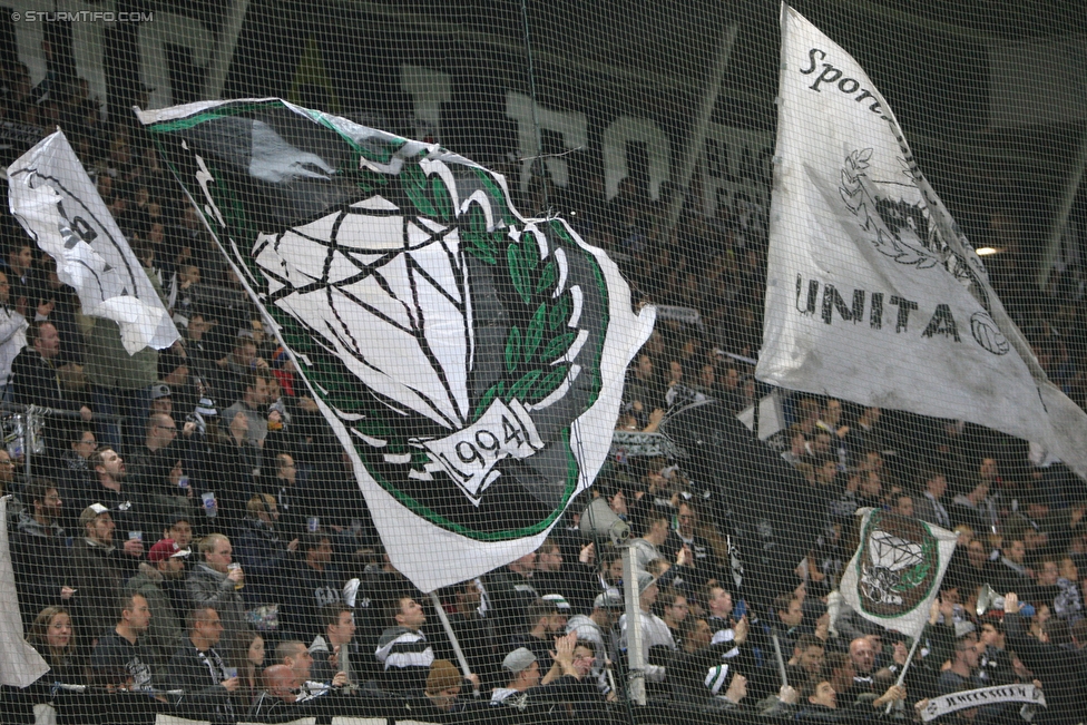 Sturm Graz - Ried
Oesterreichische Fussball Bundesliga, 15. Runde, SK Sturm Graz - SV Ried, Stadion Liebenau Graz, 07.11.2015. 

Foto zeigt Fans von Sturm
