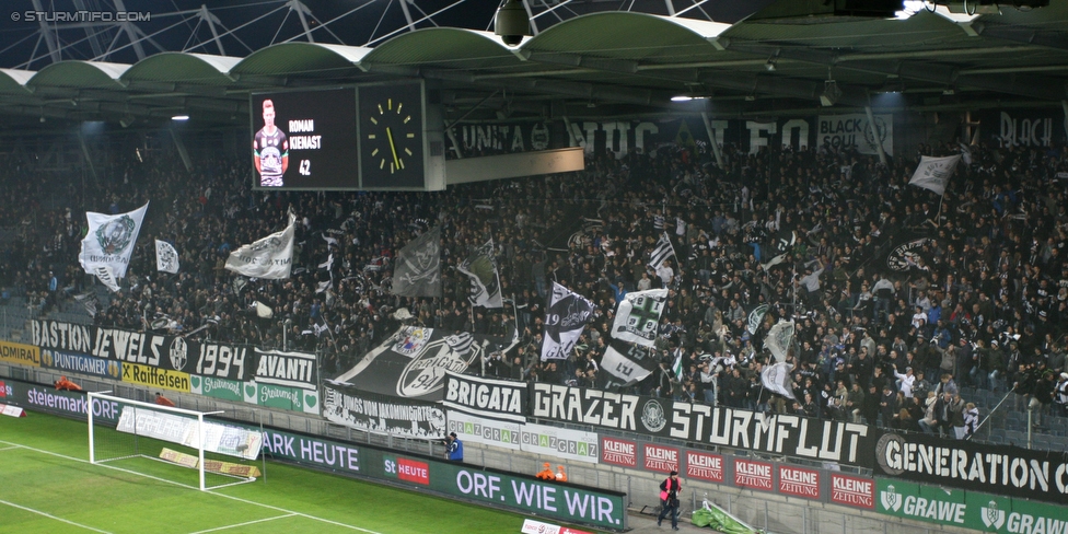 Sturm Graz - Ried
Oesterreichische Fussball Bundesliga, 15. Runde, SK Sturm Graz - SV Ried, Stadion Liebenau Graz, 07.11.2015. 

Foto zeigt Fans von Sturm
