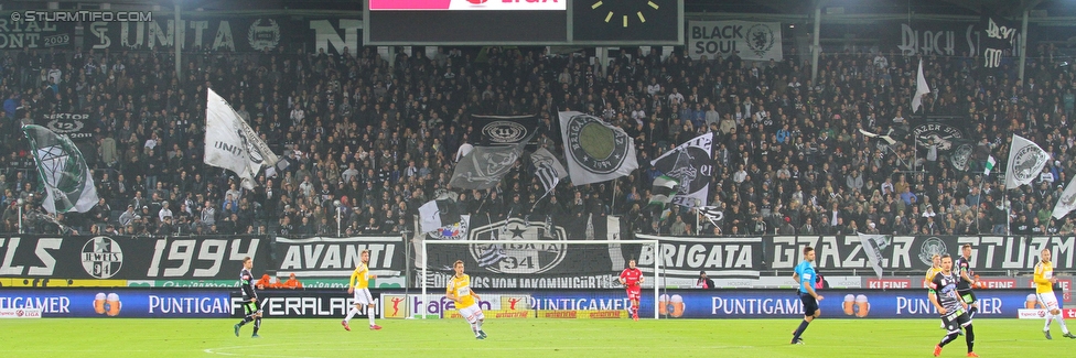 Sturm Graz - Ried
Oesterreichische Fussball Bundesliga, 15. Runde, SK Sturm Graz - SV Ried, Stadion Liebenau Graz, 07.11.2015. 

Foto zeigt Fans von Sturm
