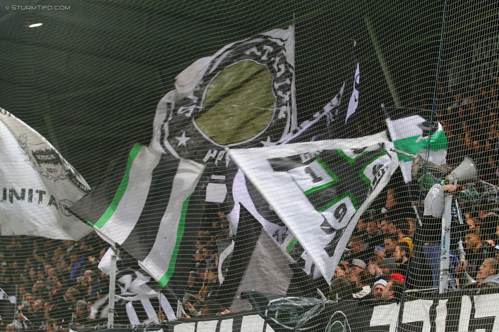 Sturm Graz - Ried
Oesterreichische Fussball Bundesliga, 15. Runde, SK Sturm Graz - SV Ried, Stadion Liebenau Graz, 07.11.2015. 

Foto zeigt Fans von Sturm
