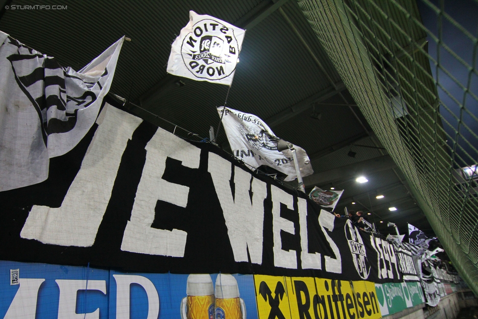 Sturm Graz - Ried
Oesterreichische Fussball Bundesliga, 15. Runde, SK Sturm Graz - SV Ried, Stadion Liebenau Graz, 07.11.2015. 

Foto zeigt Fans von Sturm
