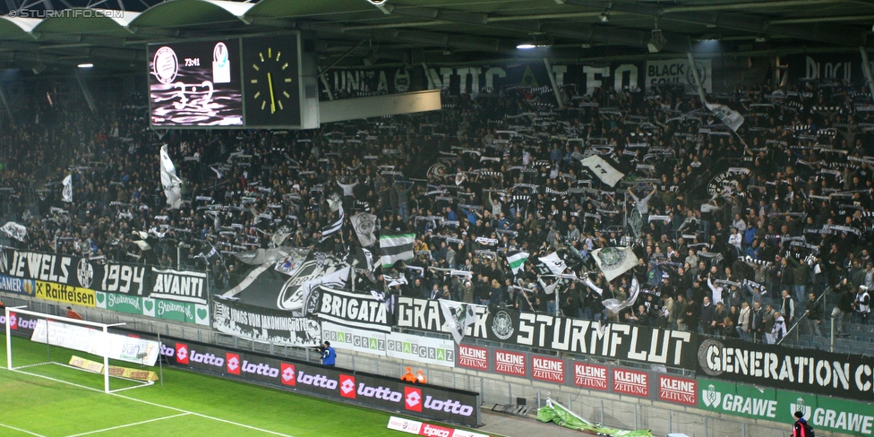 Sturm Graz - Ried
Oesterreichische Fussball Bundesliga, 15. Runde, SK Sturm Graz - SV Ried, Stadion Liebenau Graz, 07.11.2015. 

Foto zeigt Fans von Sturm
