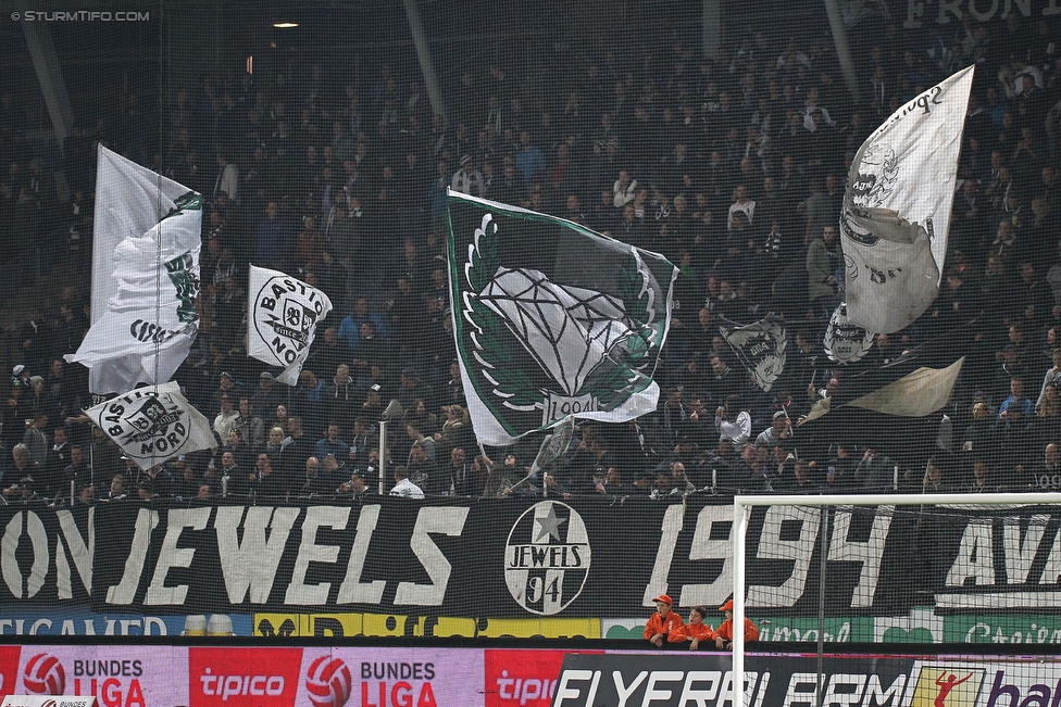 Sturm Graz - Ried
Oesterreichische Fussball Bundesliga, 15. Runde, SK Sturm Graz - SV Ried, Stadion Liebenau Graz, 07.11.2015. 

Foto zeigt Fans von Sturm
