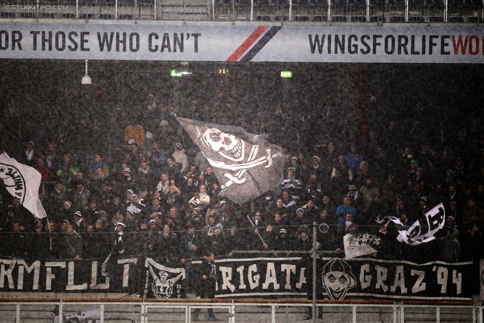 Salzburg - Sturm Graz
Oesterreichische Fussball Bundesliga, 16. Runde, RB Salzburg - SK Sturm Graz, Stadion Wals-Siebenheim, 22.11.2015. 

Foto zeigt Fans von Sturm
