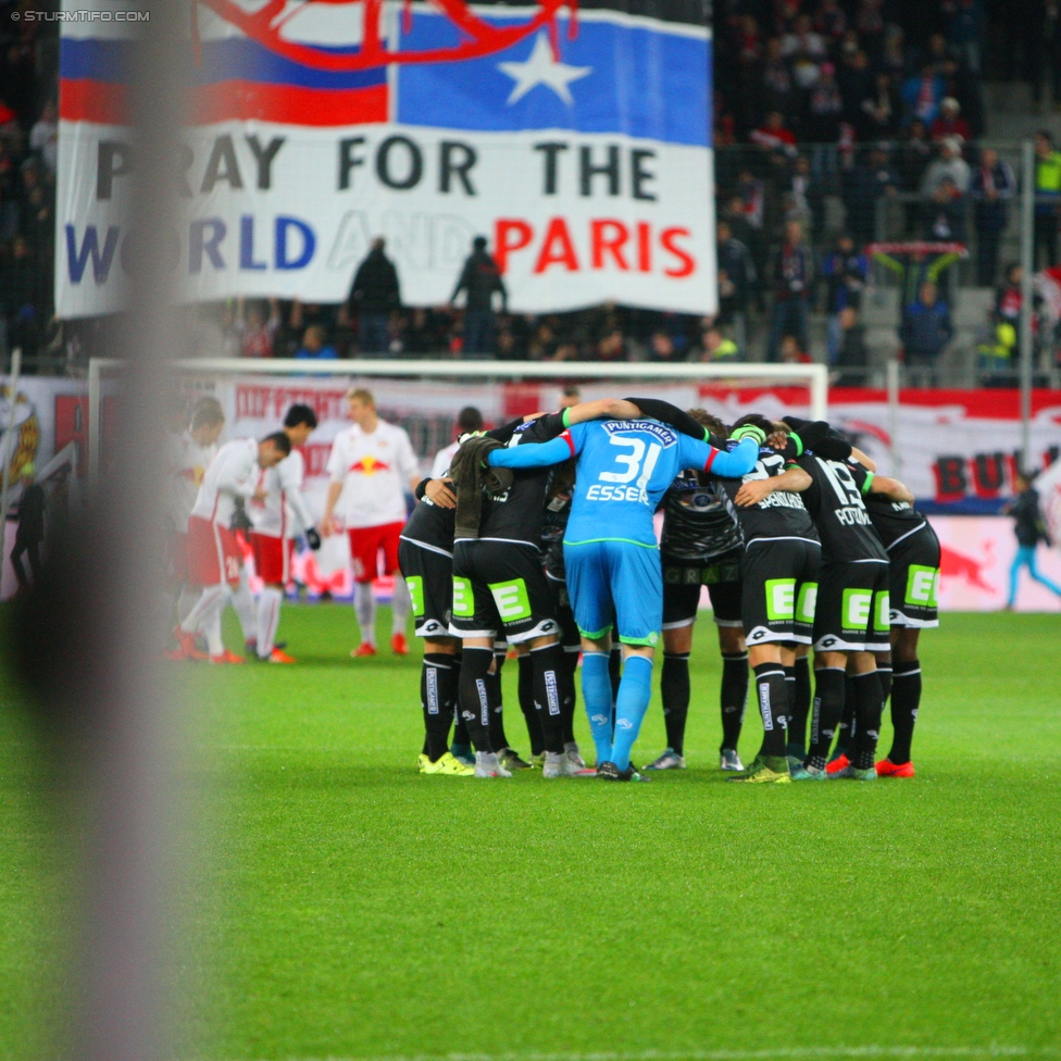 Salzburg - Sturm Graz
Oesterreichische Fussball Bundesliga, 16. Runde, RB Salzburg - SK Sturm Graz, Stadion Wals-Siebenheim, 22.11.2015. 

Foto zeigt die Mannschaft von Sturm
