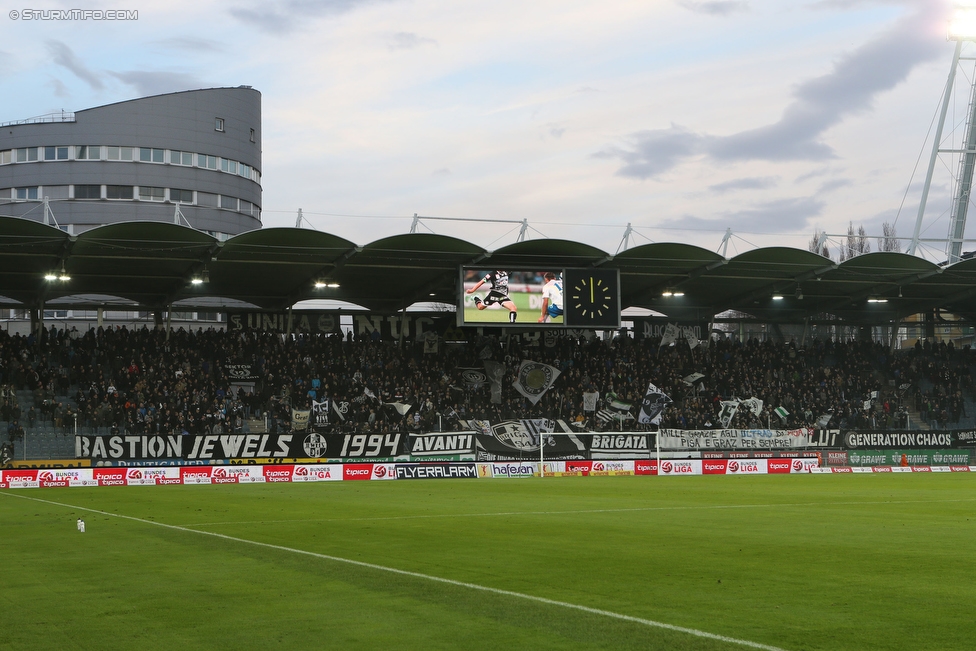 Sturm Graz - Mattersburg
Oesterreichische Fussball Bundesliga, 17. Runde, SK Sturm Graz - SV Mattersburg, Stadion Liebenau Graz, 28.11.2015. 

Foto zeigt Fans von Sturm
