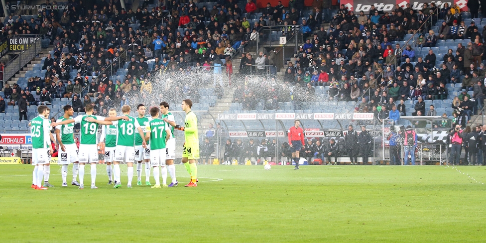 Sturm Graz - Mattersburg
Oesterreichische Fussball Bundesliga, 17. Runde, SK Sturm Graz - SV Mattersburg, Stadion Liebenau Graz, 28.11.2015. 

Foto zeigt die Mannschaft von Mattersburg 
