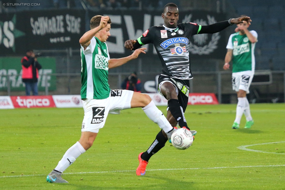 Sturm Graz - Mattersburg
Oesterreichische Fussball Bundesliga, 17. Runde, SK Sturm Graz - SV Mattersburg, Stadion Liebenau Graz, 28.11.2015. 

Foto zeigt Masakuba-Wilson Kamavuaka (Sturm)
