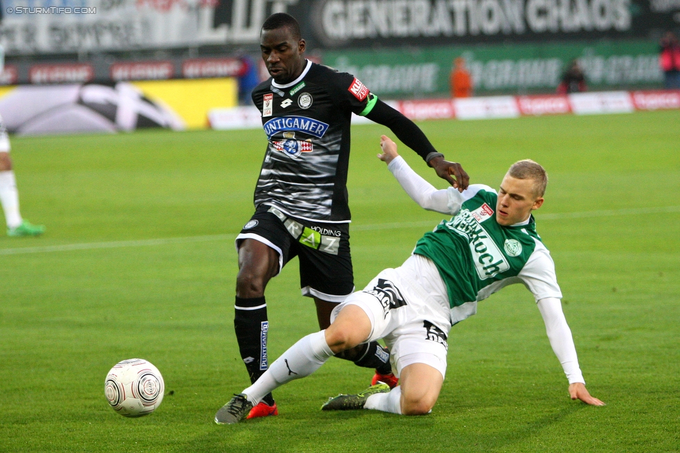 Sturm Graz - Mattersburg
Oesterreichische Fussball Bundesliga, 17. Runde, SK Sturm Graz - SV Mattersburg, Stadion Liebenau Graz, 28.11.2015. 

Foto zeigt Masakuba-Wilson Kamavuaka (Sturm)
