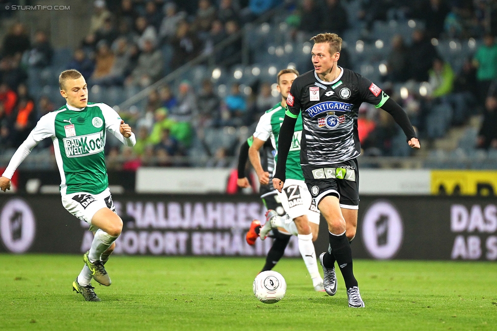 Sturm Graz - Mattersburg
Oesterreichische Fussball Bundesliga, 17. Runde, SK Sturm Graz - SV Mattersburg, Stadion Liebenau Graz, 28.11.2015. 

Foto zeigt Roman Kienast (Sturm)
