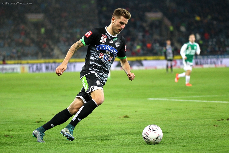 Sturm Graz - Mattersburg
Oesterreichische Fussball Bundesliga, 17. Runde, SK Sturm Graz - SV Mattersburg, Stadion Liebenau Graz, 28.11.2015. 

Foto zeigt Thorsten Schick (Sturm)
