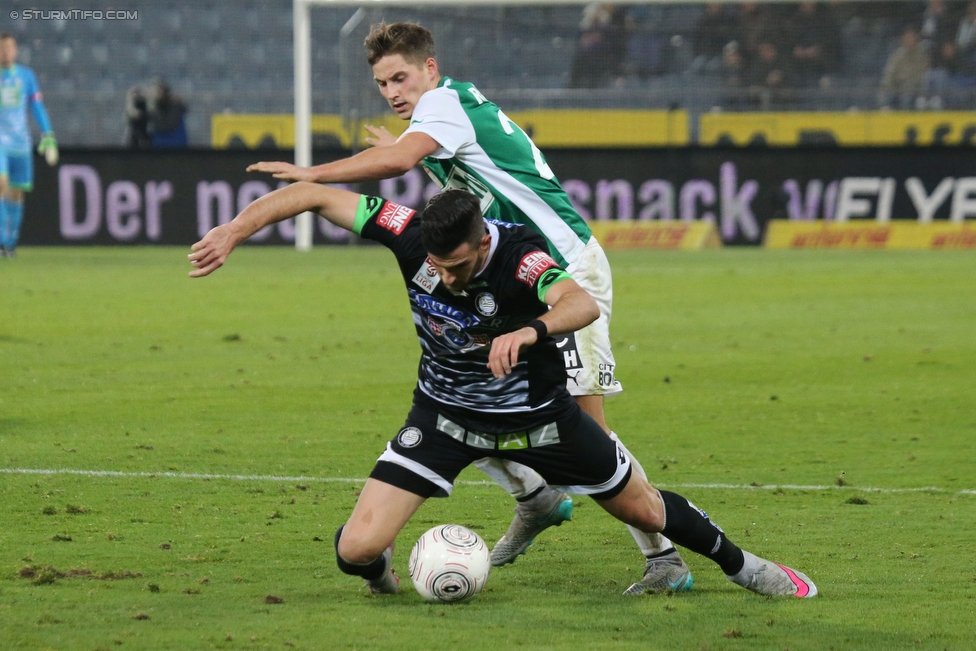 Sturm Graz - Mattersburg
Oesterreichische Fussball Bundesliga, 17. Runde, SK Sturm Graz - SV Mattersburg, Stadion Liebenau Graz, 28.11.2015. 

Foto zeigt Charalampos Lykogiannis (Sturm)
