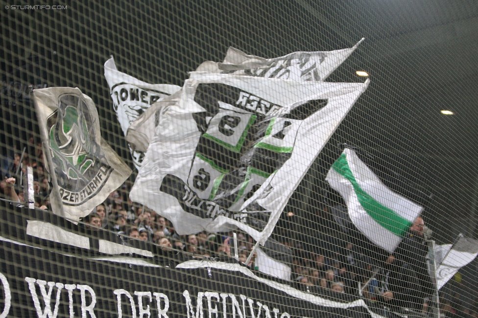 Sturm Graz - Admira Wacker
Oesterreichische Fussball Bundesliga, 19. Runde, SK Sturm Graz - FC Admiral Wacker Moedling, Stadion Liebenau Graz, 05.12.2015. 

Foto zeigt Fans von Sturm
Schlüsselwörter: protest