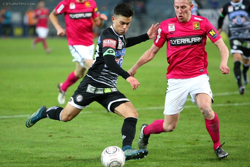 Sturm Graz - Admira Wacker
Oesterreichische Fussball Bundesliga, 19. Runde, SK Sturm Graz - FC Admiral Wacker Moedling, Stadion Liebenau Graz, 05.12.2015. 

Foto zeigt Sascha Horvath (Sturm)
