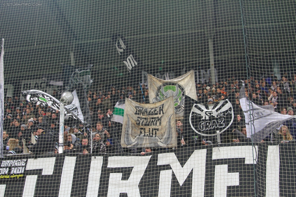 Sturm Graz - Groedig
Oesterreichische Fussball Bundesliga, 20. Runde, SK Sturm Graz - SV Groedig, Stadion Liebenau Graz, 12.12.2015. 

Foto zeigt Fans von Sturm
