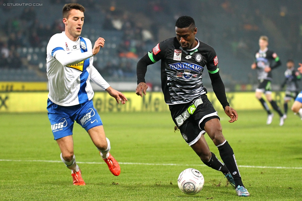 Sturm Graz - Groedig
Oesterreichische Fussball Bundesliga, 20. Runde, SK Sturm Graz - SV Groedig, Stadion Liebenau Graz, 12.12.2015. 

Foto zeigt Osagie Bright Edomwonyi (Sturm)
