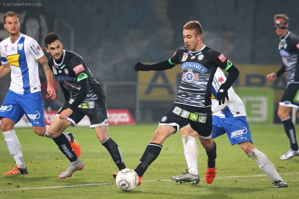 Sturm Graz - Groedig
Oesterreichische Fussball Bundesliga, 20. Runde, SK Sturm Graz - SV Groedig, Stadion Liebenau Graz, 12.12.2015. 

Foto zeigt Sandi Lovric (Sturm)
