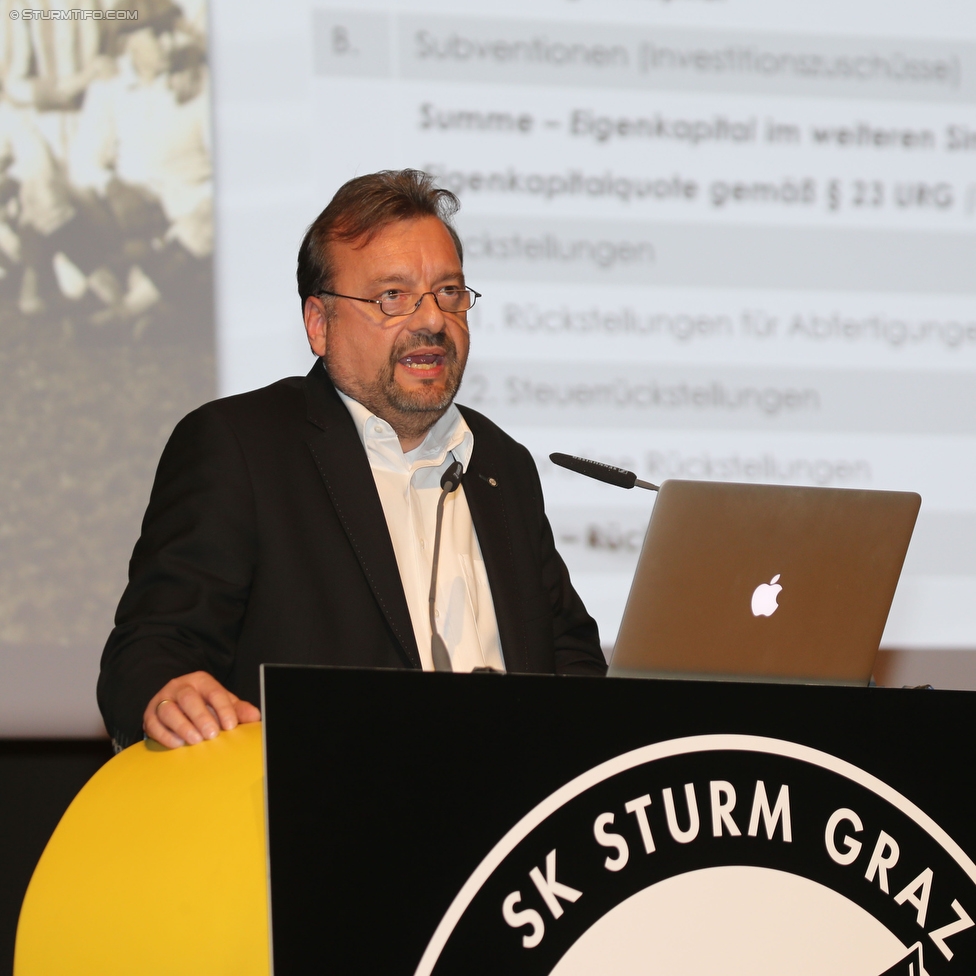 Sturm Graz Mitgliederversammlung
SK Sturm Graz Mitgliederversammlung, Raiffeisen Landesbank Raaba, 18.01.2016. 

Foto zeigt Gerhard Poppe (Vorstand Sturm)
