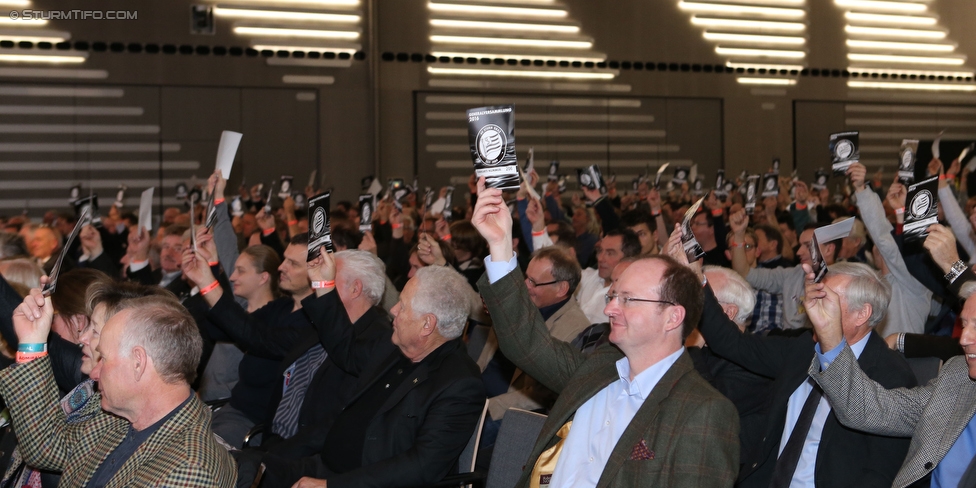 Sturm Graz Mitgliederversammlung
SK Sturm Graz Mitgliederversammlung, Raiffeisen Landesbank Raaba, 18.01.2016. 

Foto zeigt Vereinsmitglieder von Sturm
