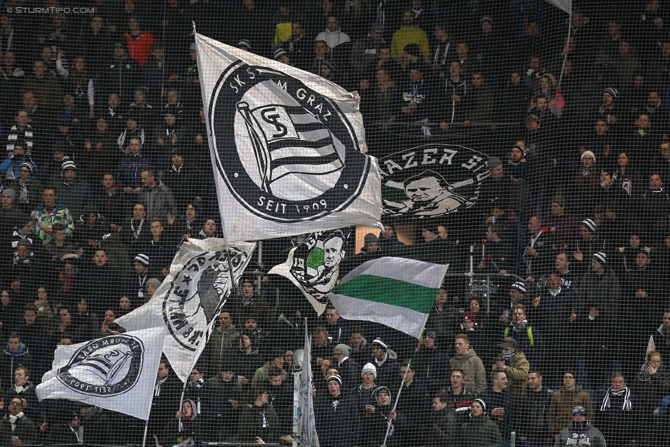 Sturm Graz -Salzburg
OEFB Cup, Viertelfinale, SK Sturm Graz - FC RB Salzburg, Stadion Liebenau Graz, 10.02.2016. 

Foto zeigt Fans von Sturm
