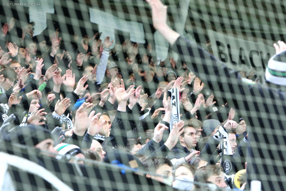 Sturm Graz -Salzburg
OEFB Cup, Viertelfinale, SK Sturm Graz - FC RB Salzburg, Stadion Liebenau Graz, 10.02.2016. 

Foto zeigt Fans von Sturm
