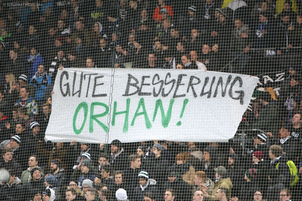 Sturm Graz -Salzburg
OEFB Cup, Viertelfinale, SK Sturm Graz - FC RB Salzburg, Stadion Liebenau Graz, 10.02.2016. 

Foto zeigt Fans von Sturm
