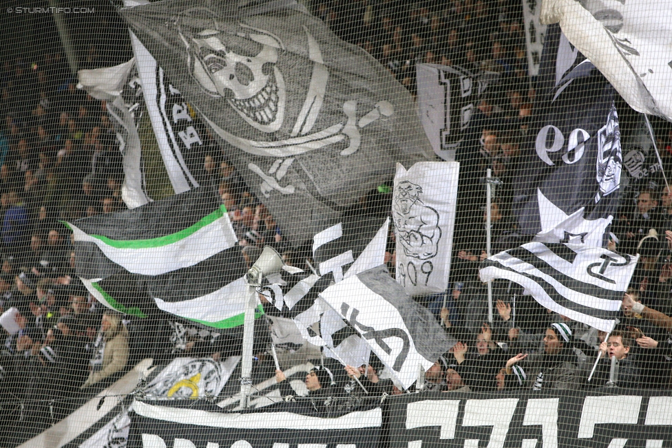 Sturm Graz -Salzburg
OEFB Cup, Viertelfinale, SK Sturm Graz - FC RB Salzburg, Stadion Liebenau Graz, 10.02.2016. 

Foto zeigt Fans von Sturm
