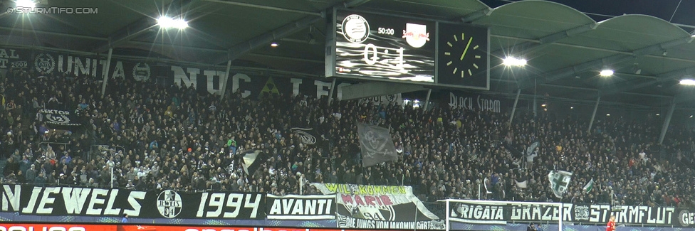 Sturm Graz -Salzburg
OEFB Cup, Viertelfinale, SK Sturm Graz - FC RB Salzburg, Stadion Liebenau Graz, 10.02.2016. 

Foto zeigt Fans von Sturm
