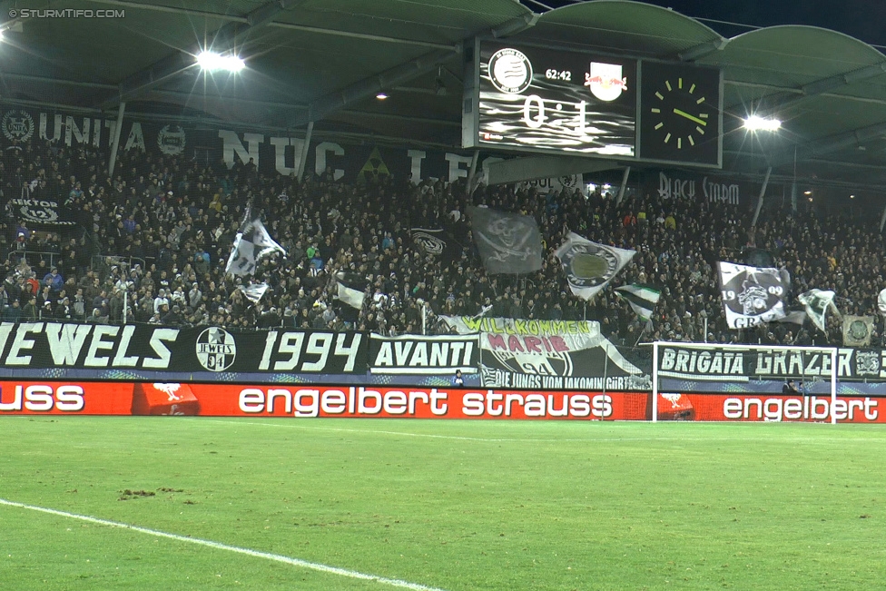 Sturm Graz -Salzburg
OEFB Cup, Viertelfinale, SK Sturm Graz - FC RB Salzburg, Stadion Liebenau Graz, 10.02.2016. 

Foto zeigt Fans von Sturm
