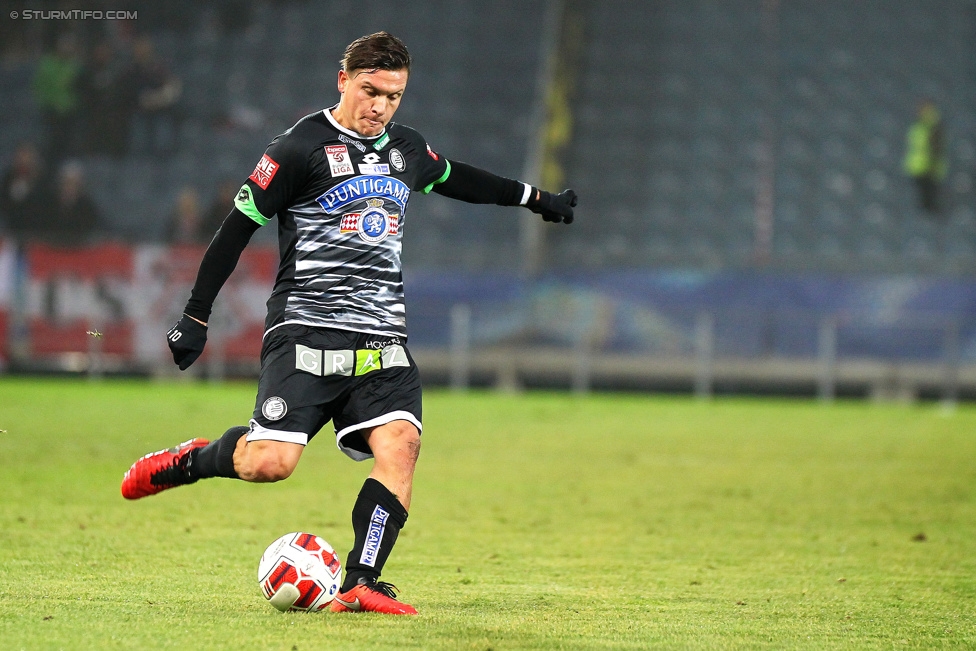 Sturm Graz -Salzburg
OEFB Cup, Viertelfinale, SK Sturm Graz - FC RB Salzburg, Stadion Liebenau Graz, 10.02.2016. 

Foto zeigt Marko Stankovic (Sturm)
